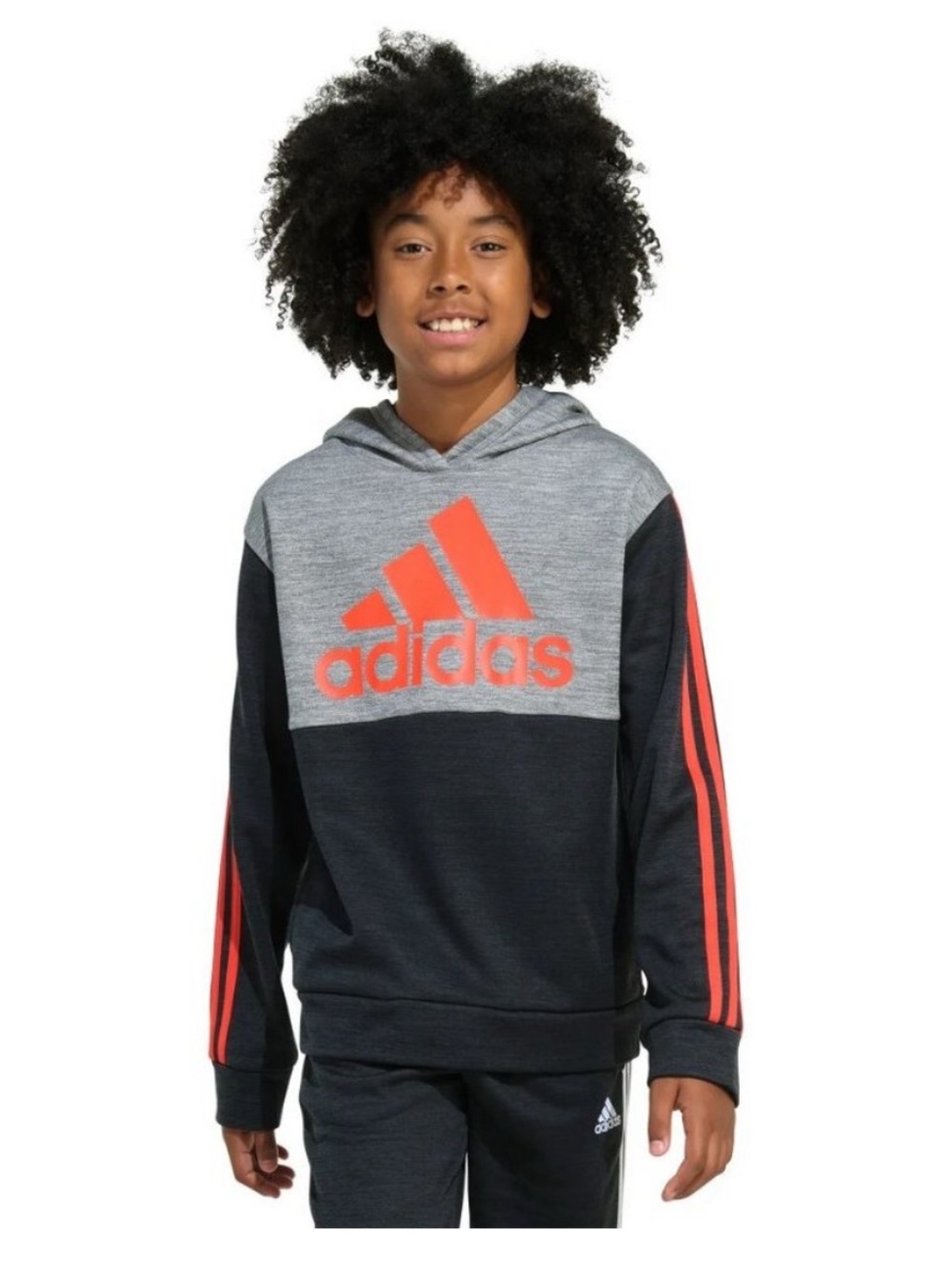 Adidas Grey & Orange Kids Sweatshirt